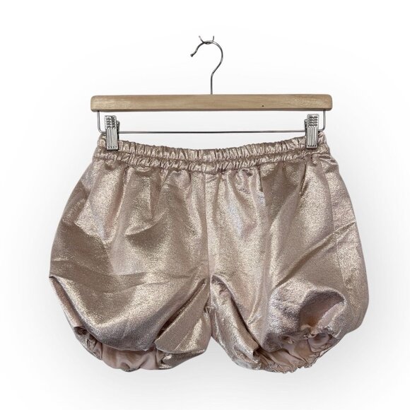 Bianca Balti Maternity Bloomers Size 4 Rose Gold Metallic Shorts